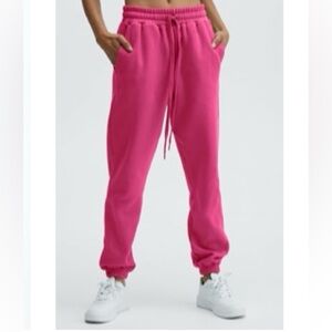 Fabletics Year Round Terry High Waisted Sweatpants in fuchsia, Size XS